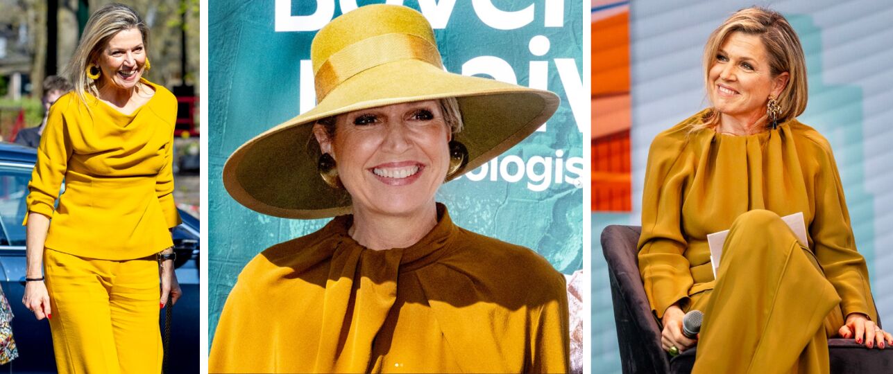 koningin Máxima in geel