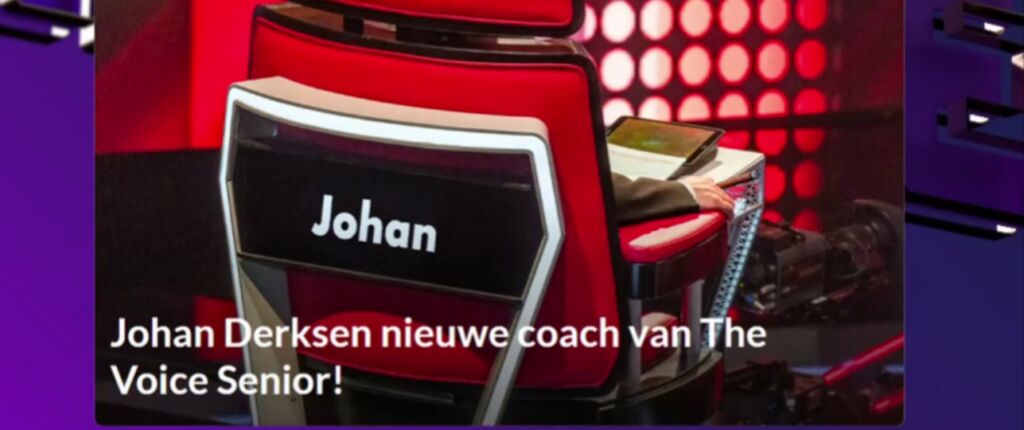 Is Johan Derksen de nieuwe coach bij The Voice Senior?