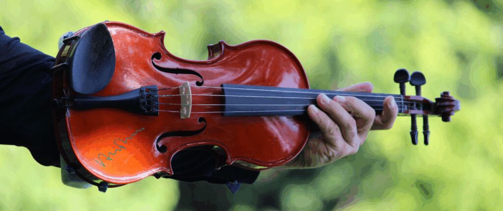 Huidige afbeelding: André Rieu schenkt viool