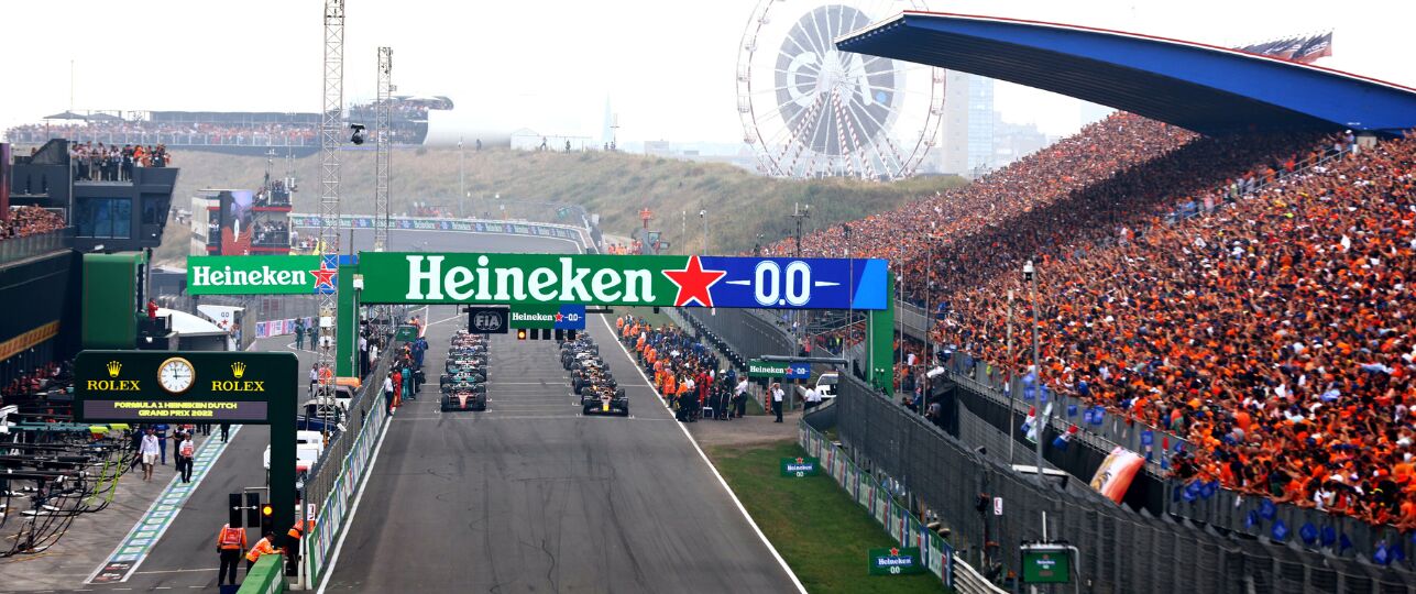 De start van de Formule 1 Grand Prix van Zandvoort