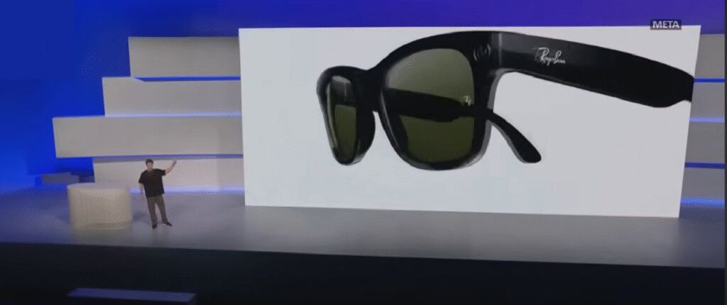 Huidige afbeelding: Meta Ray Ban nieuwste slimme camerabril door Mark Zuckerberg