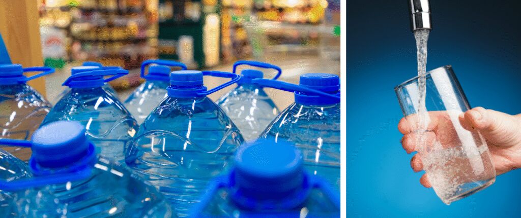 Huidige afbeelding: kraanwater flessenwater