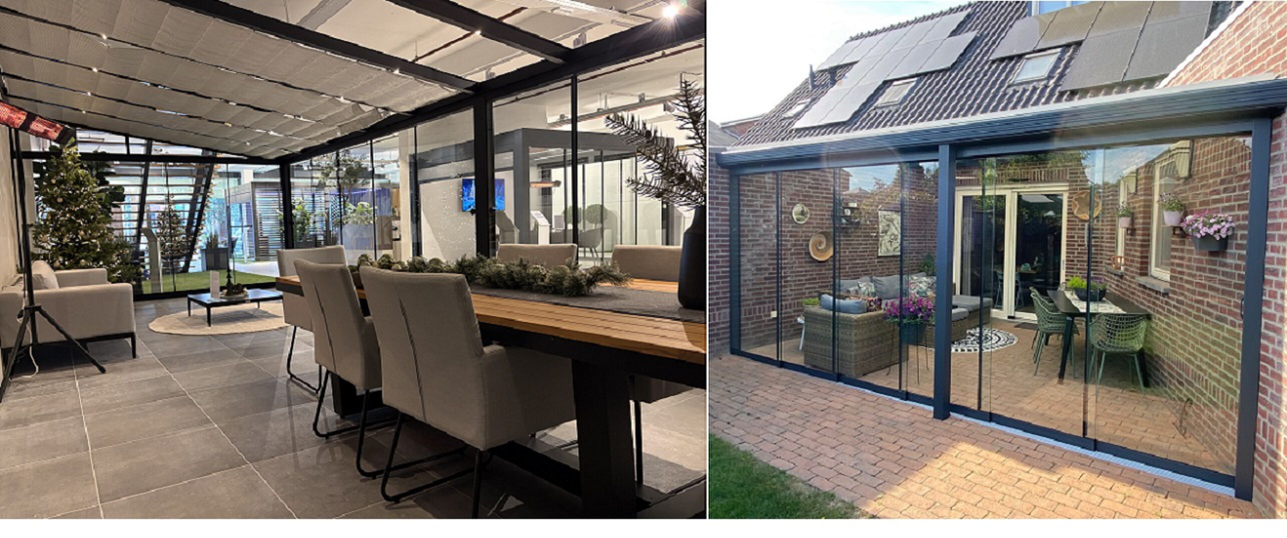 terrasoverkapping in de winter