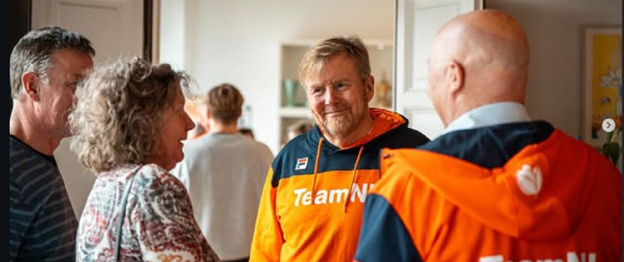 koning Willem Alexander in het TeamNL Huis