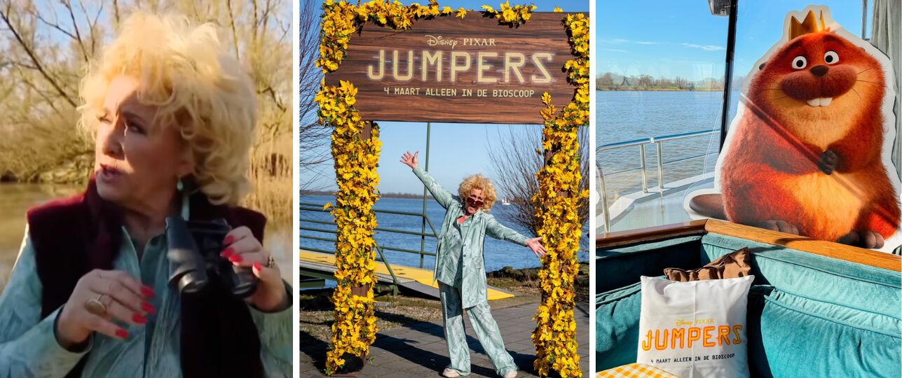 Karin Bloemen spot bevers voor film Jumpers