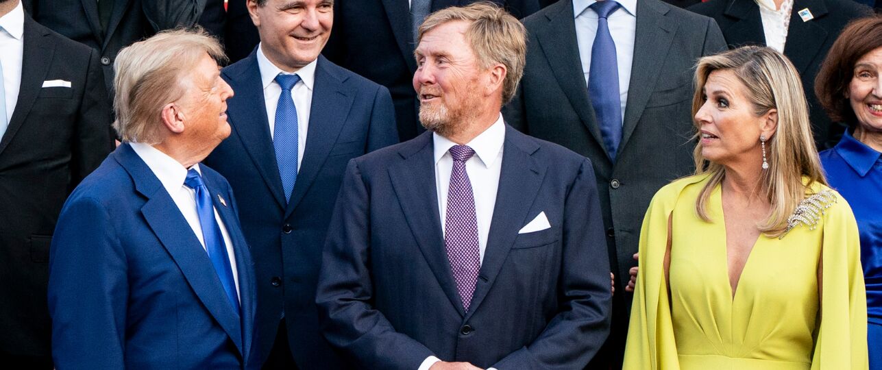 Willem-Alexander en Máxima ontmoeten Trump