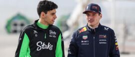 Gabriel Bortoleto en Max Verstappen