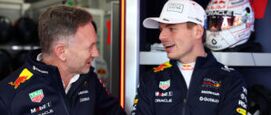 Max Verstappen en Christian Horner