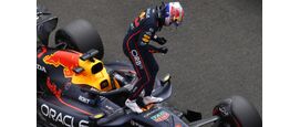 Max Verstappen na zijn pole op Silverstone