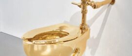 Het gouden toilet van Maurizio Cattelan.