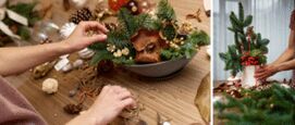 kerststukje maken met groen uit de natuur