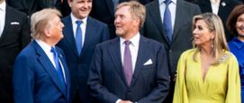 Willem-Alexander en Máxima ontmoeten Trump