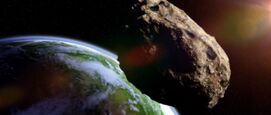 asteroïde scheert langs aarde