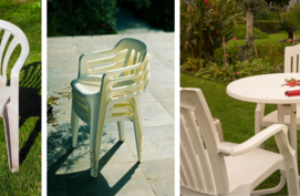Vergeelde tuinmeubelen schoonmaken