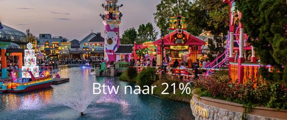btw 21% logies pretparken