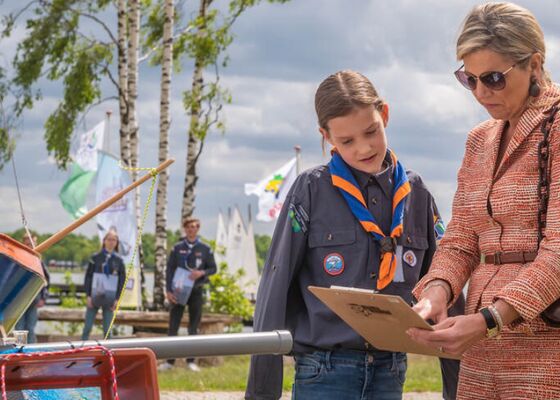 Máxima bezoekt scouting