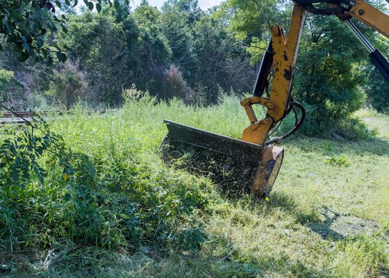 Maaien hoog gras bermen