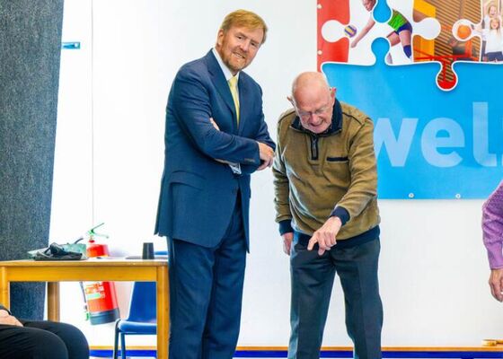 75 jaar De Zonnebloem bezoek de koning