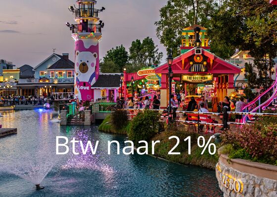 btw 21% logies pretparken